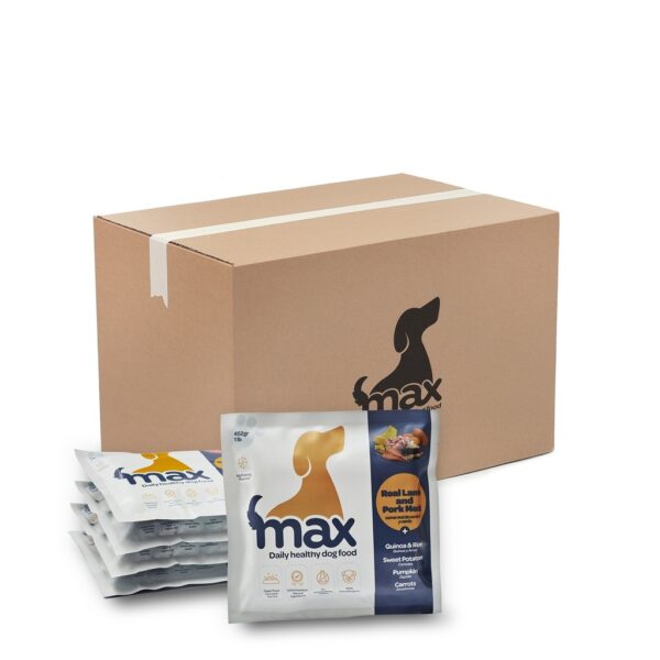 MAX QUINOA LAMB & PORK x 452 gr - Box of 12 (5.450 kg)